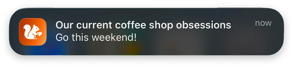 Get notified when it's time to go